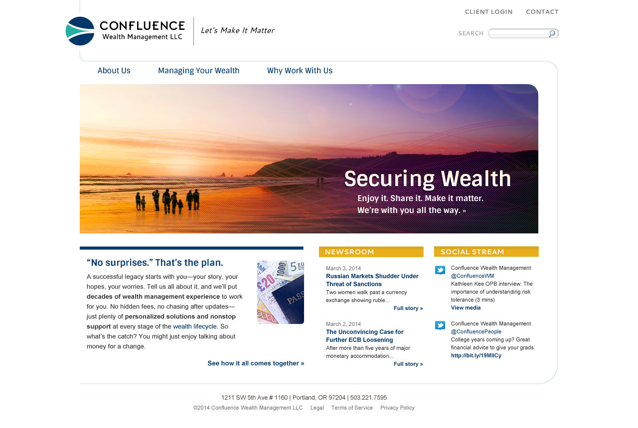 Cosmonaut - Confluence Wealth Management Web Design