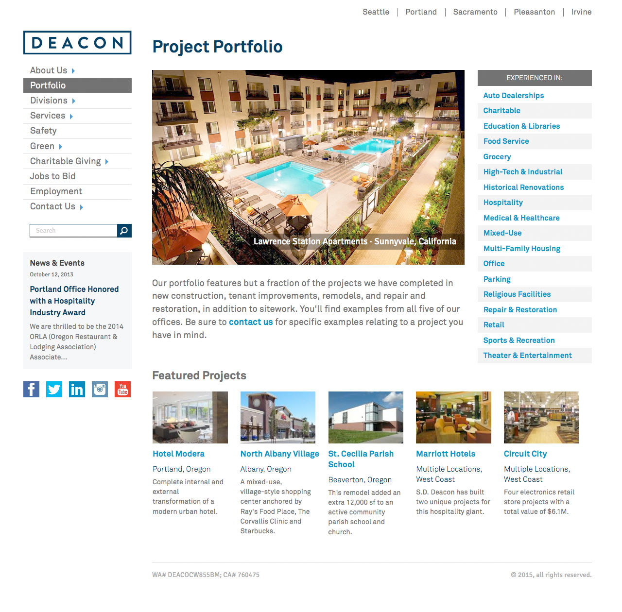Deacon Corp. Web Site Design and Development